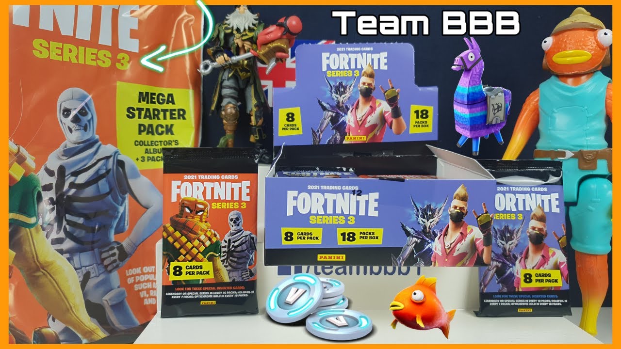 NEW! FORTNITE TRADING CARDS SERIES 3! VIBIN Full Box and Mega Starter Pack  Collectors Album HoloFoil - YouTube