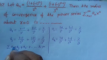 IIT JAM 2018 MATH Q.NO. 47 (NAT) Sequence and the Power Series