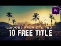 10 FREE Modern & Clean Title Animation Pack | Premiere Pro Template/Preset | MOGRT