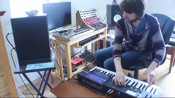 Behringer Model D,Waldorf Blofeld,Microkorg & Korg Gadget iOS(Electro/Industrial Soundscape)