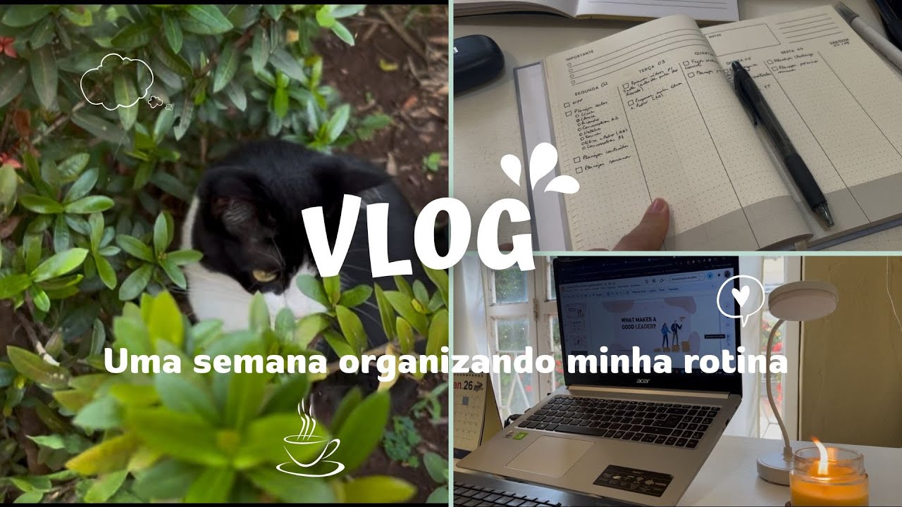 VLOG DE ROTINA | Planejando a semana para levar a vida com mais leveza  🍃✍🏻