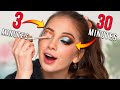 30 MINUTE VS 3 MINUTE MAKEUP Challenge