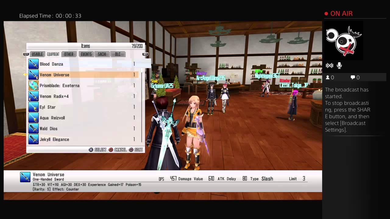 SAO RE: Hollow fragment Online Multiplayer