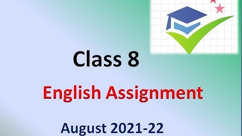 8th std English | Assignment answers | fully  | assignment 8th English/ ENGLISH assignment/Class 8