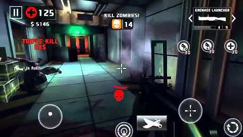 Dead trigger 2 crossbow & grenade launcher level 58 gameplay take no damage iOS on hard.