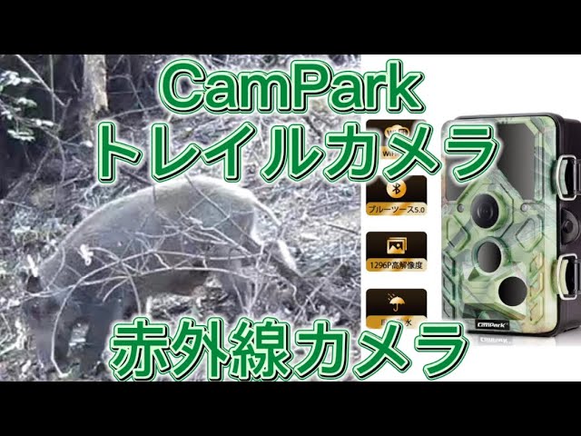 Camparkトレイルカメラ 防犯カメラ 屋外カメラ WIFI機能 - YouTube