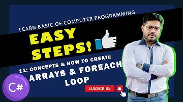 11:  C# Arrays and Foreach Loop in Computer Programming (Hindi | Urdu)