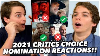 2021 Critics Choice Award Nominations REACTION!!