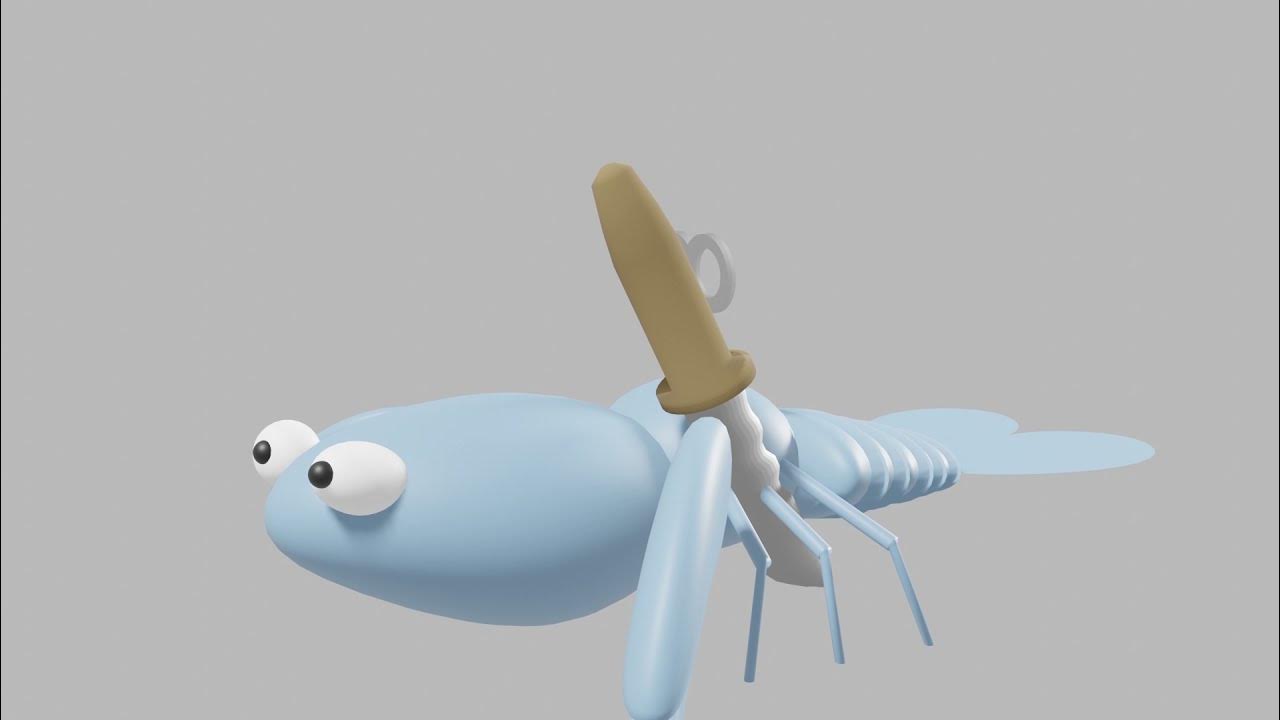 Oooh! a blue windup lobster! Careful honey, he has a knife