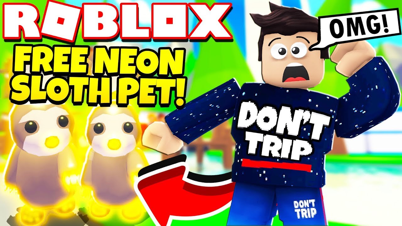 How To Get A Free Neon Sloth Pet In Adopt Me New Sloth Update Roblox - meganplays roblox adopt me youtube sloth