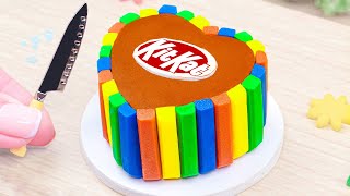 Rainbow KITKAT Cake 🌈 Tasty Miniature KITKAT Chocolate Cake Making 🍦 Chocolate Cakes Recipes