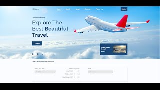 Airline Website UI/UX Design(HTML)