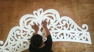 Cara membuat ukiran Styrofoam lengkung untuk gerbang