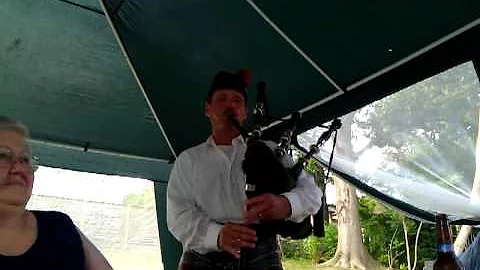 Ken playing Scotland the Brave and the Roundtree