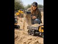 Remote Control Excavator Loading Sand into Dump Truck  Satisfying Construction Toy Video