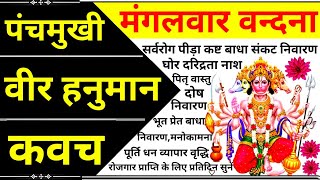 पंचमुखी वीर हनुमान कवच||Panchmukhi Hanuman Kavach||सभी मनोकामना पूर्ति के लिए सुनें ५ पाठ#हनुमानकवच