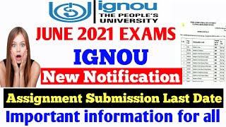 #ignou New Notification & Assignment Submission Last Date important for all Students By STUDY ZONE