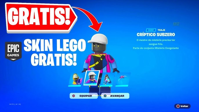 SKINS GRATÍS NO FORTNITE! COMO PEGAR A NOVA SKIN GRÁTIS DE LEGO