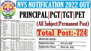 Nvs Permanent Principal Pgt Tgt U0026 Pet Teachers Recruitment 2022 Notification Out Apply Online