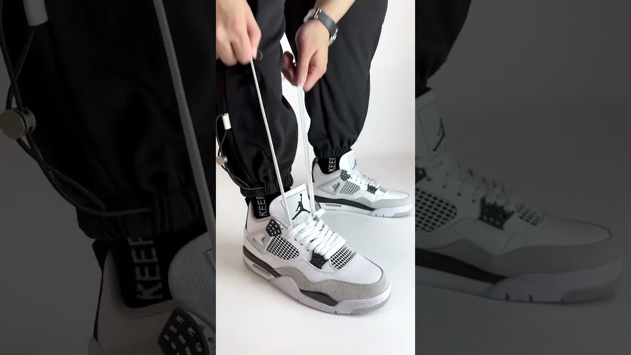 Jordan 4 Retro Military Black Nike Sneakers Shoes Jordan4