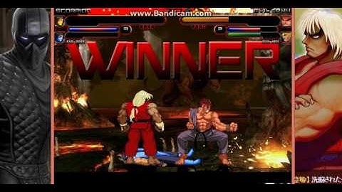 M.U.G.E.N Evil Ryu & Evil Ken vs Scorpion & Sub Zero