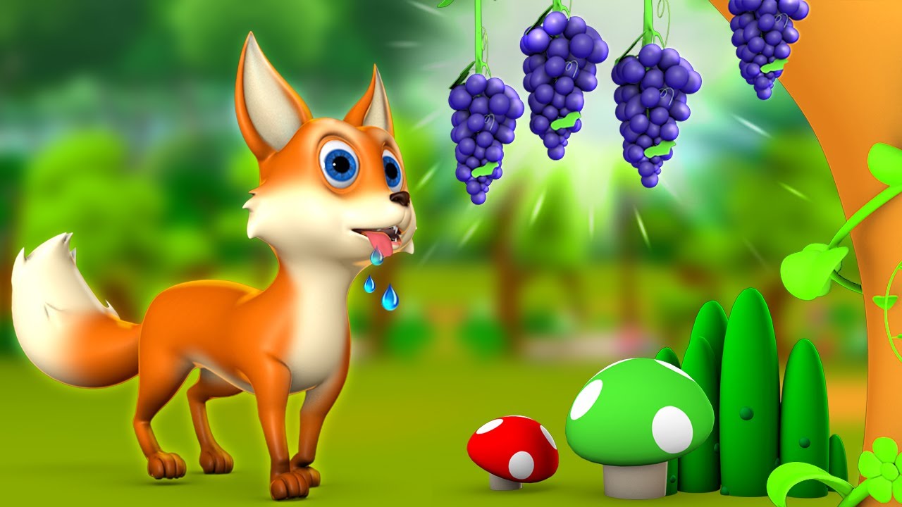 The Fox & Sour Grapes 3D Animated Hindi Moral Stories for Kids - लोमड़ी और  खट्टे अंगूर हिन्दी कहानी - YouTube