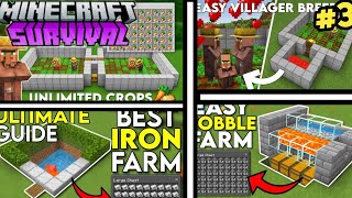 I Build ever STARTING FARMS In MINECRAFT Pocket Edition ||@_Arctic_Gamerz_15