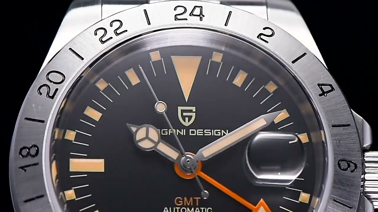 パガーニデザイン メンズ腕時計 PD-1693 GMT針 自動巻きムーブメント