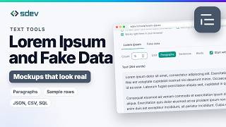 Lorem Ipsum Generator and Fake Data: JSON, CSV and SQL Sample Rows (Every Feature)