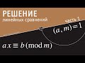 Решение линейных сравнений ax≡b(mod m). Часть 1. (a, m)=1