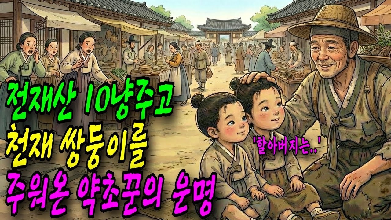장터에 버려진 천재 쌍둥이 아기를 10냥에 주워온 약초꾼, 그 아이는 정체는
