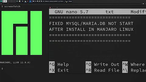 Fixed Mysql, Mariadb do not start in manjaro linux.