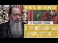 о. Владимир Головин. О православных добродетелях. Ответы на вопросы.