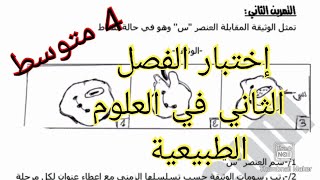 إختبار الفصل الثاني في العلوم الطبيعية السنة الرابعة متوسط 2022