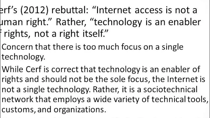 Is Internet Access a Human Right