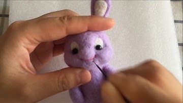 Cute easter bunny felting wool kit