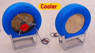 tyre se cooler banane ka jugad . Make Air Cooler from Motor Tyre #diy
