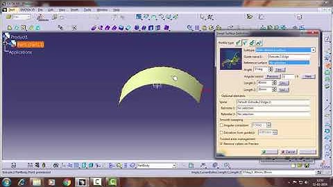 Catia V5..Surface Tutorial...... "Swept Surface By With Reference Surface" .