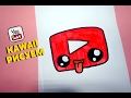 Простые рисунки -  КНОПКА ЮТУБ KAWAII  (YouTube KAWAII)!