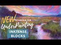 A New Underpainting Technique with InkTense Blocks / Pastel Painting Tutorial