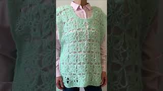 🔥 Стильный жилет,  как в Pinterest из тонкой мохеровой пряжи.  #crochet #вязаниекрючком