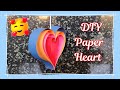 Diy paper heart  easy wall hanging decoration from origami paper  creative decorations