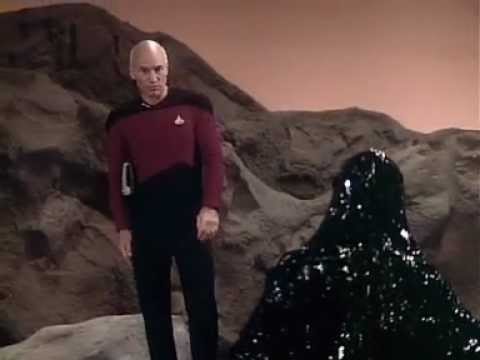 Captain Picard taunts Armus, Skin of Evil.