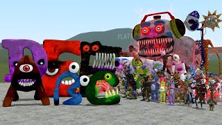 NEW NIGHTMARE ALPHABET LORE VS ALL FNAFs 1-9 SECURITY BREACH