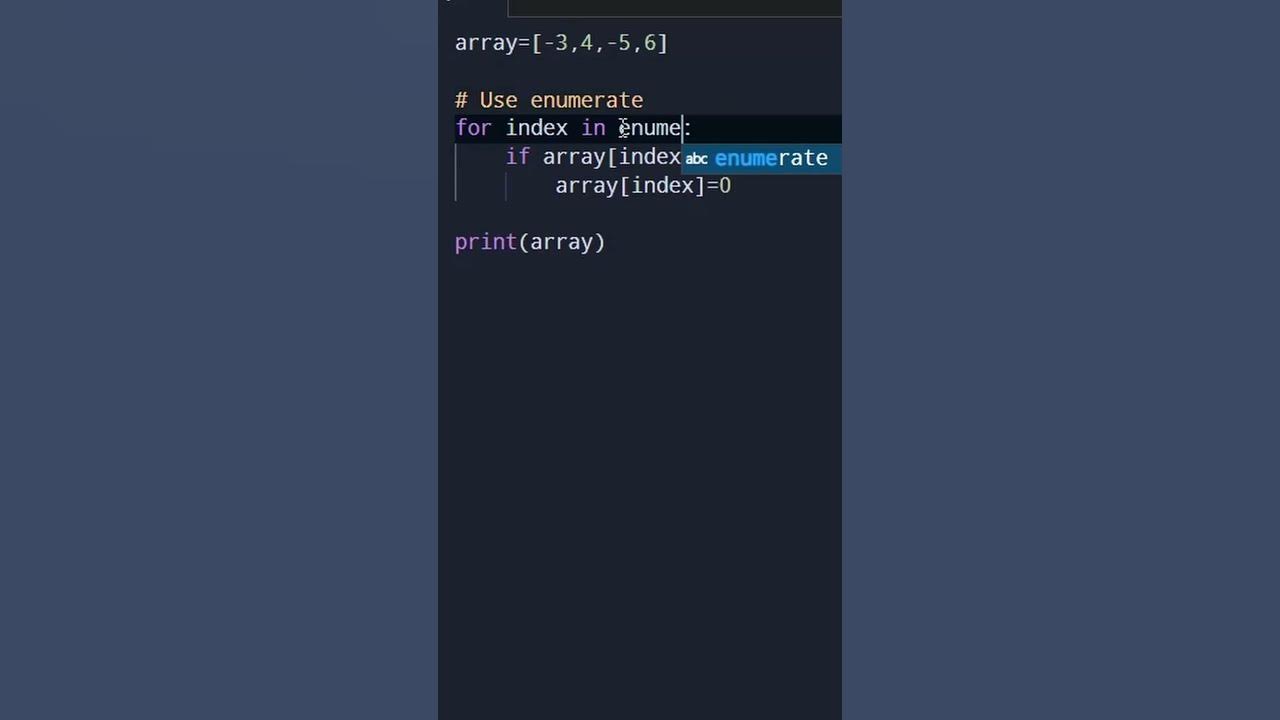 Optimizing Loops: Mastering Enumerate in Python 🐍🔢 - YouTube