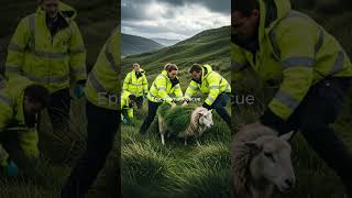 Farmers Shocked as Seeds Grow on Sheep 😱 Watch How They Rescue Her! #animalrescue #shorts