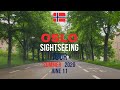 OSLO SIGHTSEEING TOUR 2 /JUNE 11th 2020 ca. 9P.M. / SUMMER DRIVING IN OSLO NORWAY /OSLO TRAVEL GUIDE