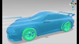 992.1 GT3 CFD Simulation with Airshaper (Cloud-Based OpenFOAM Solver)