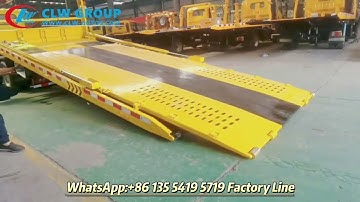 New Type ISUZU  5Tons Full Landing double deck flatbed tow truck with hydraulic platform