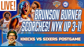 KNICKS LIVE POSTGAME! Jalen Brunson + Knicks Defense Deliver MONSTER WIN! | Knicks vs Sixers Recap